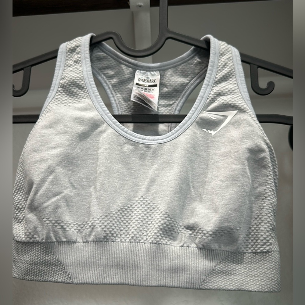 Gymshark Light Gray Sports Bra, size xsmall